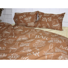 Постільна білизна MirSon Бязь Ranforce Elite 17-0509 Beer Bar Porter King Size (2200004706696)