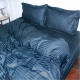 Постільна білизна MirSon SatinStripe 30-0021DarkBlue 143х210 Сімейний (2200005255797)
