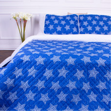 Покривало MirSon набір Print Line №7129 Blue Star покривало 200х220 + 2 наволочки 50х70 (2200006079347)