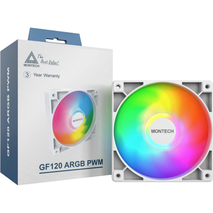 Кулер до корпусу MONTECH GF120 PWM WHITE