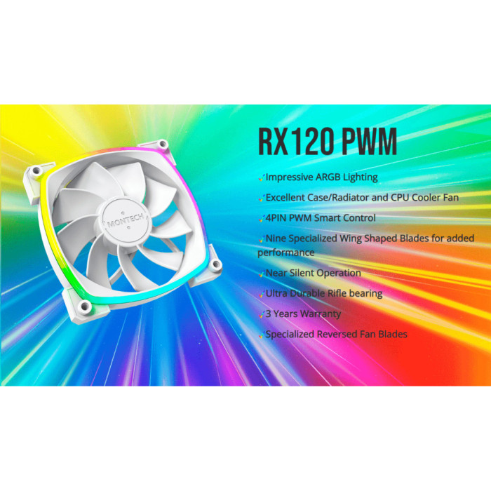 Кулер до корпусу MONTECH RX120 PWM (W31)