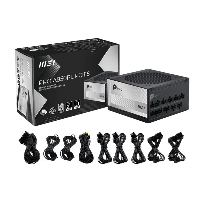 Блок живлення MSI 850W (PRO A850PL PCIE5)