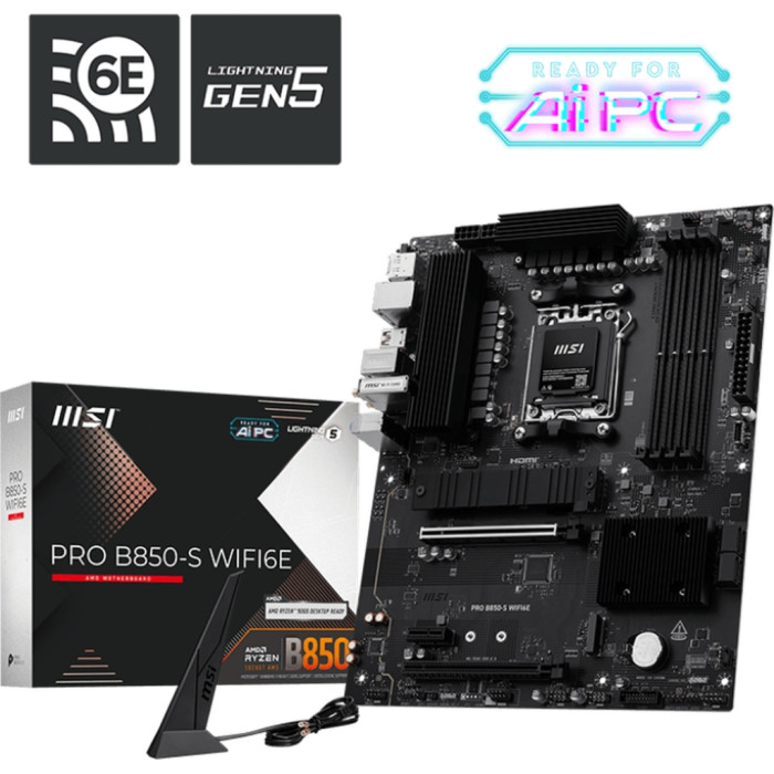 Материнська плата MSI PRO B850-S WIFI6E