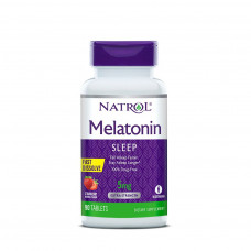 Амінокислота Natrol Мелатонін 5 мг, швидкорозчинний, смак полуниці, Melatonin (NTL-05865)