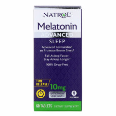 Амінокислота Natrol Мелатонін Повільного Вивільнення 10 мг, Melatonin Advanced S (NTL-05964)