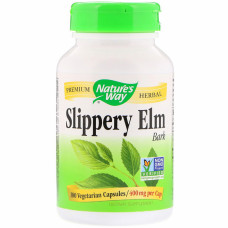 Трави Nature's Way Слизький В'яз, Slippery Elm Bark, 400 мг 100 капсул (NWY-17100)