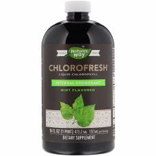 Трави Nature's Way Рідкий Хлорофіл, Liquid Chlorophyll, (м'ятний смак), 473 мл (NWY03501)