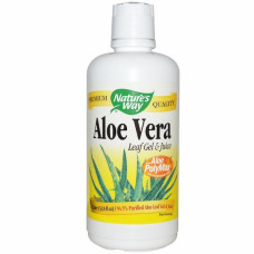 Трави Nature's Way Алое віра, листової гель і сік, Aloe Vera Leaf Gel & Juice 1 (NWY14281)