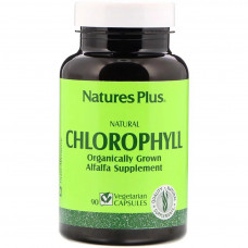 Вітамінно-мінеральний комплекс Natures Plus Органічний Хлорофіл, Natural Chlorophyll, 90 капсул (NAP-01080)
