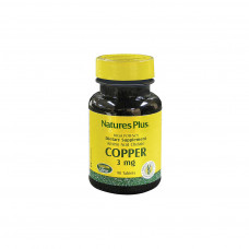 Мінерали Natures Plus Мідь 3мг, 90 таблеток (NAP-03430)
