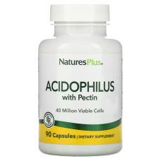 Вітамінно-мінеральний комплекс Natures Plus Ацидофільні бактерії з пектином, Acidophilus with Pectin, 90 капс (NAP-04480)