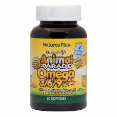 Жирні кислоти Natures Plus Омега 3-6-9 для Дітей, Смак Лимона, Animal Parade, 90 желати (NAP-29994)
