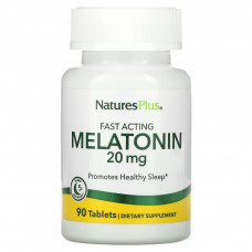 Амінокислота Natures Plus Мелатонін Швидкодіючий, 20 мг, Fast Acting Melatonin, 90 табл. (NAP-47628)