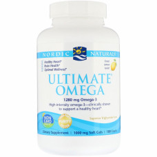 Жирні кислоти Nordic Naturals Риб'ячий Жир, Смак Лимона, Ultimate Omega, Lemon, 1,280 мг, (NOR-03790)