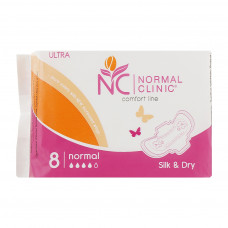 Гігієнічні прокладки Normal Clinic Ultra Silk & Dry Normal 8 шт. (3800213302871)