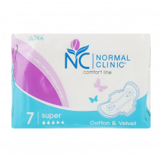 Гігієнічні прокладки Normal Clinic Ultra Cotton & Velvet Super 7 шт. (3800213302901)