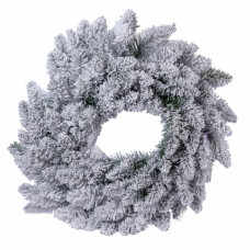 Різдвяний вінок Novogod`ko Альпійський 70 см, засніжений (904453)
