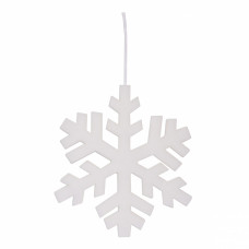 Прикраса декоративна Novogod`ko сніжинка, біла, поліестер, 30 cм (974201)