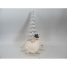 Новорічна фігурка Novogod`ko Гном білий, 35 см, LED тіло (974625)