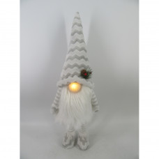 Новорічна фігурка Novogod`ko Гном білий, 60см, LED ніс (974626)