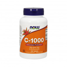 Вітамін Now Foods Вітамін С-1000 с Шипшиною + Біофлавоноїди, 100 таблеток (NF0685)