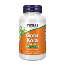 Вітамінно-мінеральний комплекс Now Foods Готу Кола, 450 мг, Gotu Kola, 100 вегетаріанських капсул (NF4700)