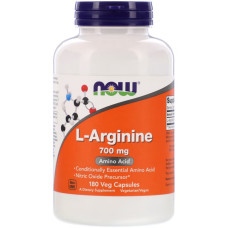 Вітамінно-мінеральний комплекс Now Foods L-Аргінін 700мг, L-Arginine, 180 вегетаріанських капсул (NOW-00033)