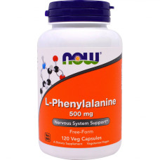 Вітамін Now Foods L-фенілаланін, L-Phenylalanine, 500мг, 120 капсул (NOW-00132)
