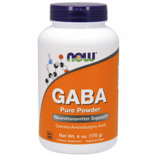 Амінокислота Now Foods GABA (гамма-аміномасляна кислота), Порошок, 170 гр (NOW-00215)