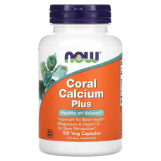 Вітамінно-мінеральний комплекс Now Foods Кораловий Кальцій плюс, 1430 мг, Coral Calcium Plus, 100 вегетаріа (NOW-01276)