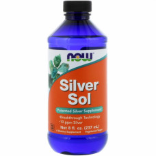 Мінерали Now Foods Колоїдне Срібло, Silver Sol, 4 рідких унцій (119 мл) (NOW-01407)