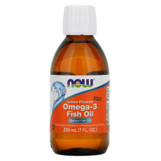 Жирні кислоти Now Foods Омега 3 зі смаком лимона, Omega 3, 200 мл (7 рідких унцій) (NOW-01659)