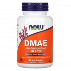 Амінокислота Now Foods DMAE (диметиламіноетанол) 250мг, 100 вегетаріанських капсул (NOW-03090)