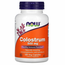 Вітамін Now Foods Молозиво, 500 мг, Colostrum, 120 вегетаріанських капсул (NOW-03216)