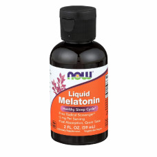 Амінокислота Now Foods Мелатонін рідкий, Liquid Melatonin, 2 рідких унції (59 мл) (NOW-03261)