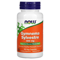 Вітамінно-мінеральний комплекс Now Foods Джимнема Сільвестра, 400 мг, Gymnema Sylvestre, 90 вегетаріанських (NOW-04707)