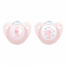Пустушка Nuk для сну Baby Rose 0-6 міс. 2 шт. Рожева (3952946)