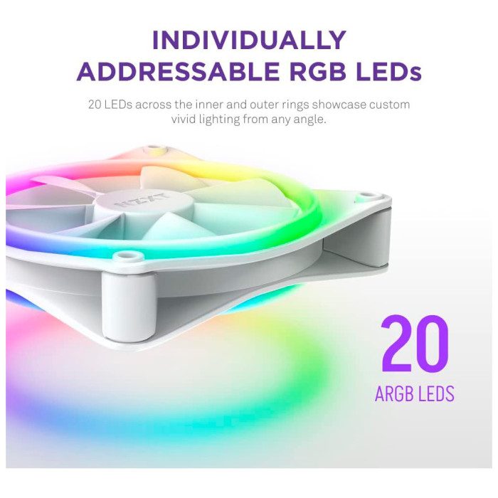 Кулер до корпусу NZXT F140RGB Duo (RF-D14SF-W1)
