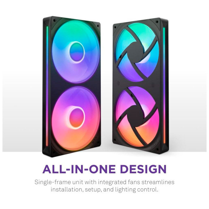 Кулер до корпусу NZXT F240 RGB Core Fan (Single Frame) - Black (RF-U24HF-B1)