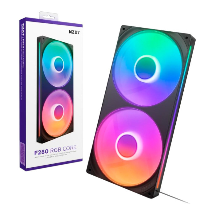 Кулер до корпусу NZXT F280 RGB Core Fan (Single Frame) - Black (RF-U28HF-B1)