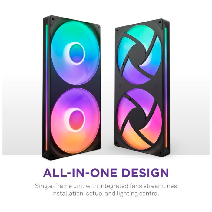 Кулер до корпусу NZXT F280 RGB Core Fan (Single Frame) - Black (RF-U28HF-B1)
