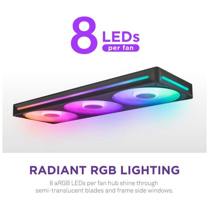 Кулер до корпусу NZXT F360 RGB Core Fan (Single Frame) - Black (RF-U36HF-B1)