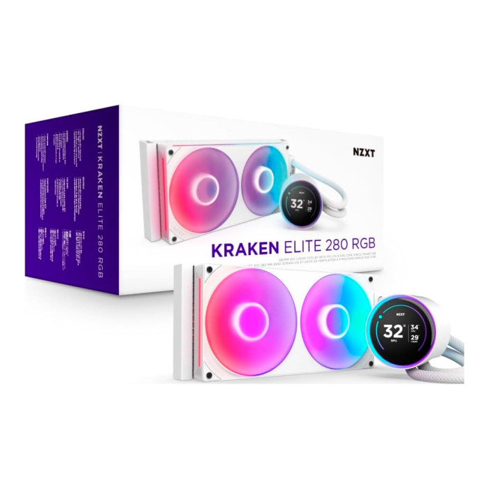 Система рідинного охолодження NZXT Kraken Elite RGB 280mm AIO (RL-KR28E-W2)