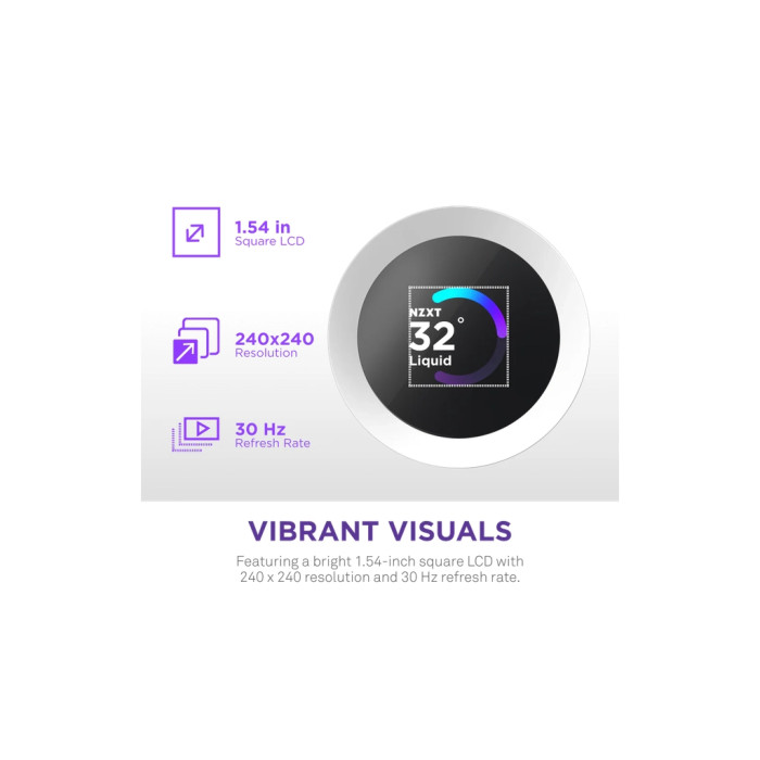 Система рідинного охолодження NZXT Kraken Plus RGB V2-360 mm AIO liquid cooler Wh (RL-KR360-W2)