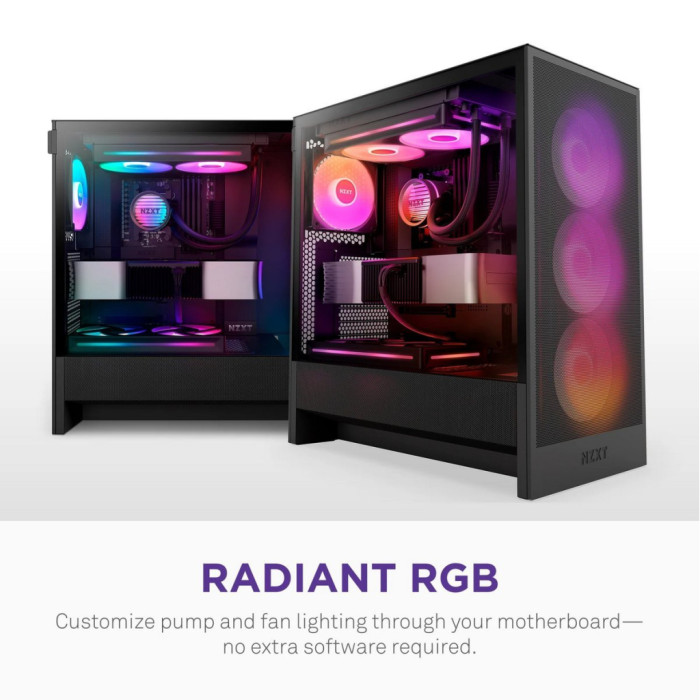 Система рідинного охолодження NZXT Kraken Core 360 Black with RGB fans Single Fra (RL-KR36C-B1)