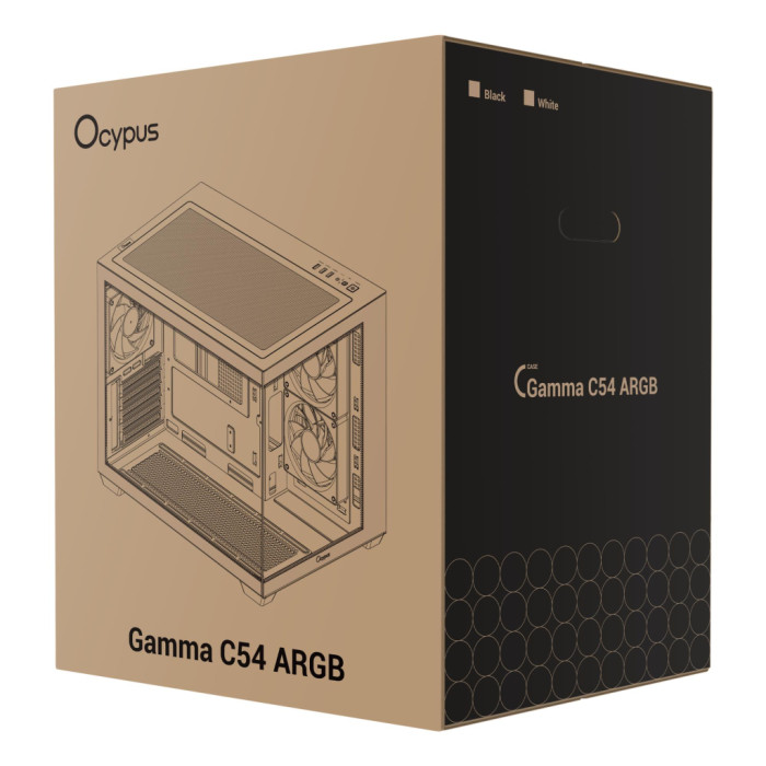 Корпус для ПК OCYPUS GAMMA-C54-WHD300XX-GL