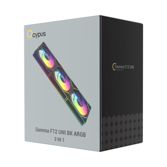 Кулер до корпусу OCYPUS GAMMA F12 UNI BK ARG (GAMMA-F12-BK3AM00U-GL)