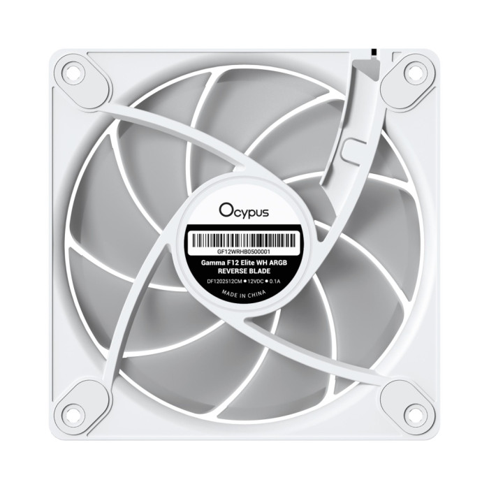 Кулер до корпусу OCYPUS GAMMA F12 ELITE WH ARGB REVERSE BLADE (GAMMA-F12-WH1AM01E-GL)