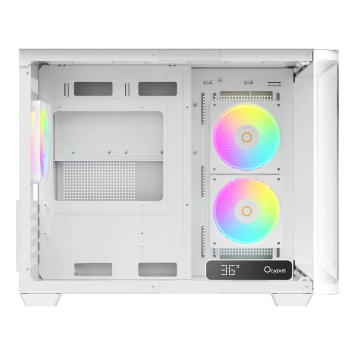 Корпус для ПК OCYPUS IOTA C50 WH CURVE ARGB DIGITAL (IOTA-C50-WHD300CD-GL)