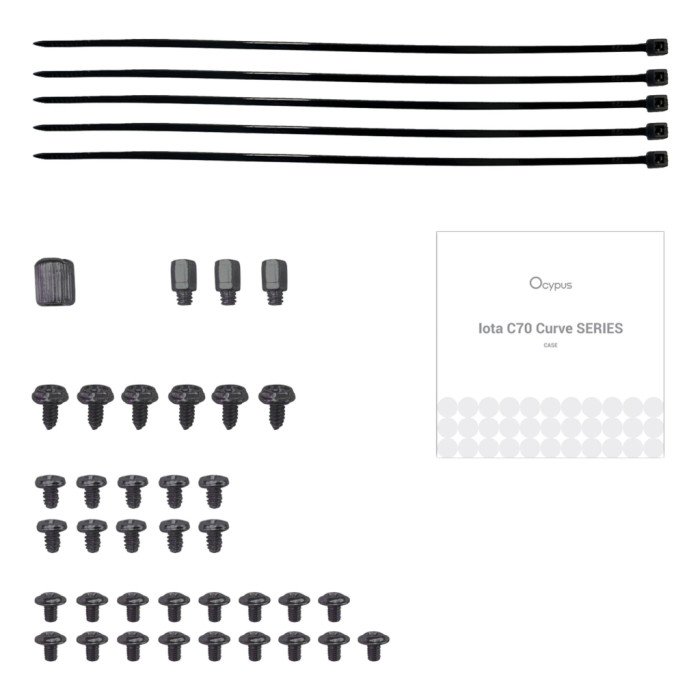 Корпус для ПК OCYPUS IOTA C70 BK CURVE ARGB DIGITAL (IOTA-C70-BKD400CD-GL)